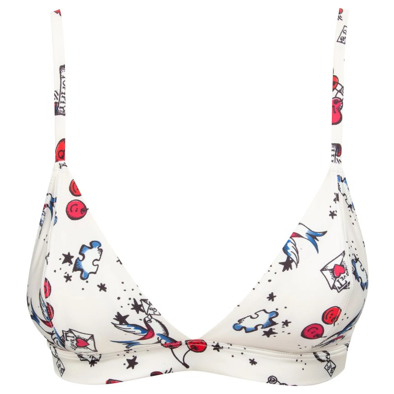 Dámská nevyztužená podprsenka Print UW0UW01853-142 - Tommy Hilfiger - Dámské spodní prádlo podprsenky