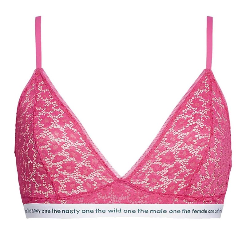 Dámská nevyztužená podprsenka Unlined Triangle QF5196E-TZX - Calvin Klein
