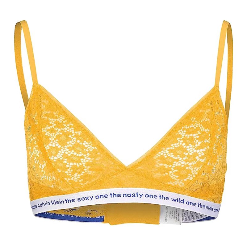 Dámská nevyztužená podprsenka Unlined Triangle QF5196E-YHC - Calvin Klein