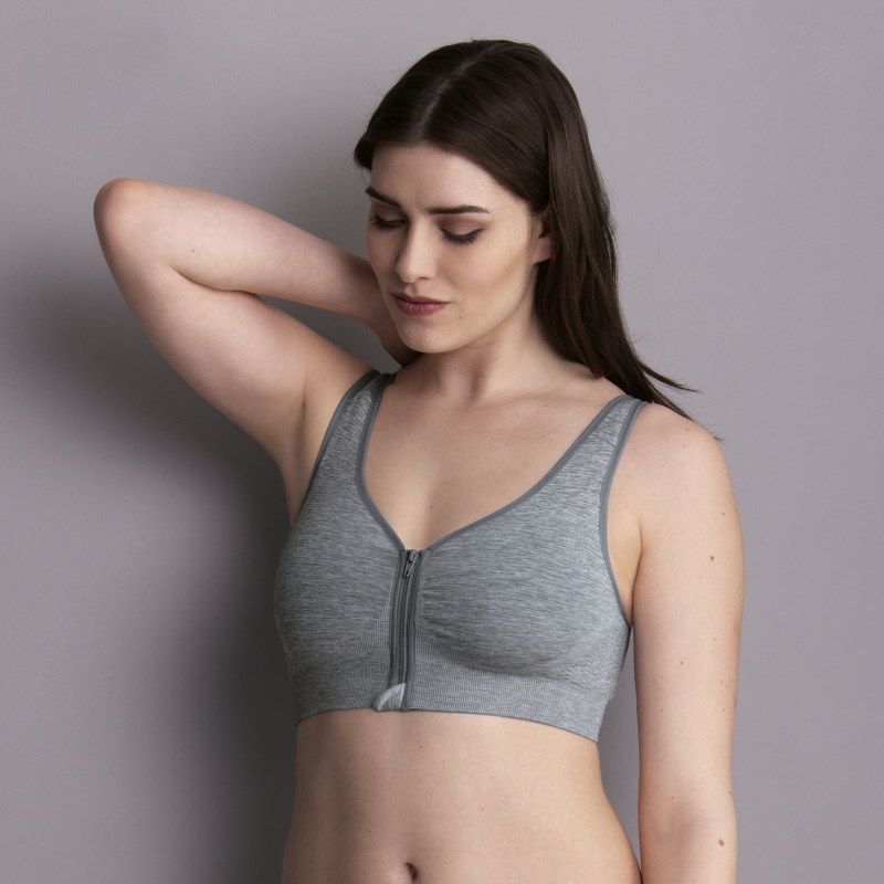 Lynn chirurgická podprsenka moldovaná, zap. vpředu 5738X grey melange - Anita Care
