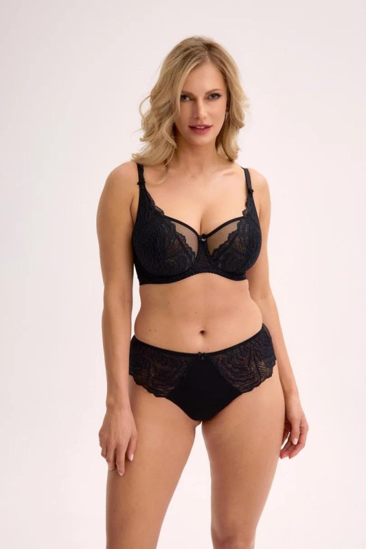 JESSIA 1229 BLACK SOFT BALCONETTE BRA