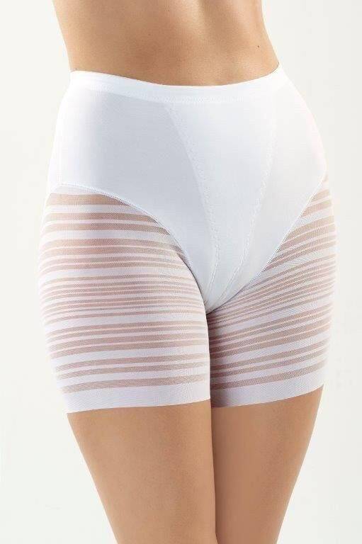 Stahovací kalhotky s nohavičkou Verda bílé - Dámské spodní prádlo stahovací
