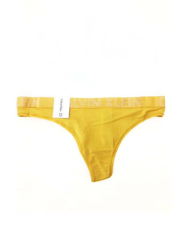 Tanga QD3636E-YHC žlutá - Calvin Klein - Dámské spodní prádlo tanga