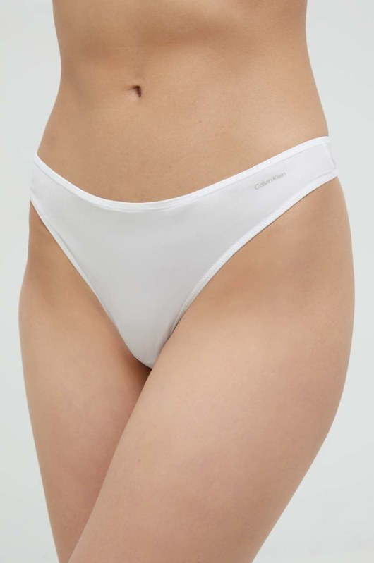 Dámské tanga QF6816E 100 bílá - Calvin Klein - Dámské spodní prádlo tanga