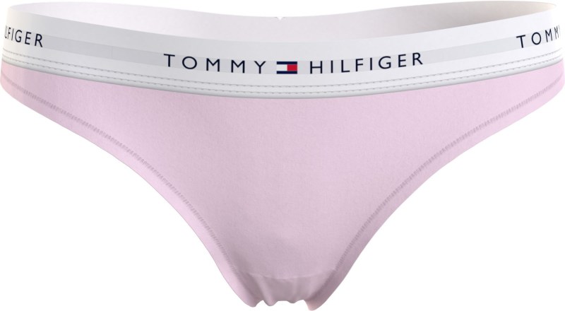 Dámská tanga LOGO WAISTBAND THONG UW0UW03835TOG světle růžová - Tommy Hilfiger - Dámské spodní prádlo tanga