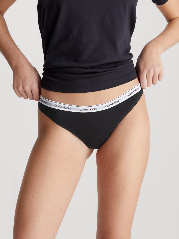 Dámské tanga 000QD5043E UB1 černé- Calvin Klein - Dámské spodní prádlo tanga