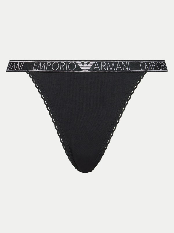 Dámské tanga 164282 4R221 00020 černé - Emporio Armani - Dámské spodní prádlo tanga