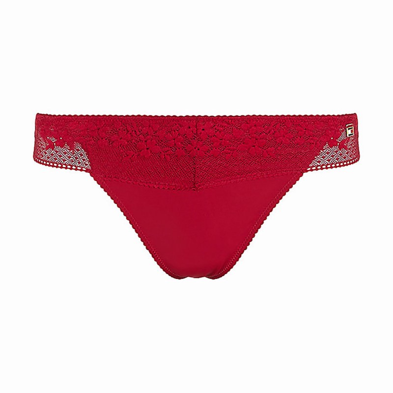 Dámská tanga Ditsy Lace UW0UW03815-XJV - Tommy Hilfiger - Dámské spodní prádlo tanga