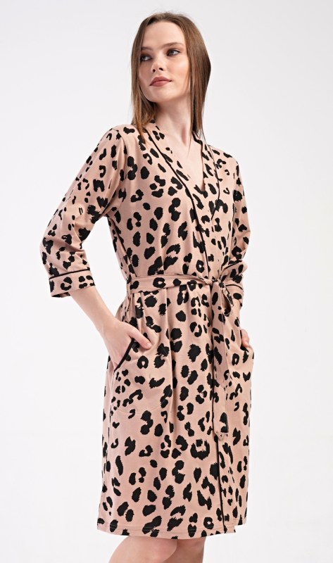 Dámský župan krátký Leopard Dámský župan krátký Leopard - Dámské župany