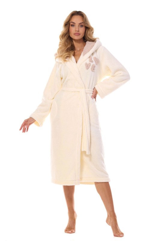 Dámský župan 2410 LV cream - L&L Dámský župan 2410 LV cream - L&L - Dámské župany