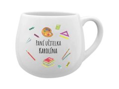 PANÍ UČITELKA KAROLÍNA - bílý keramický hrníček 300 ml