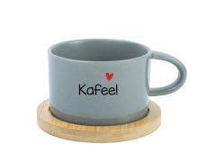 Kafee! - šedý hrníček makronka 200 ml