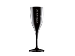 Bojím se lidí - černá nerozbitná prosecco sklenice 150 ml