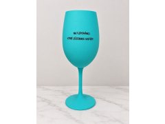 Na vzpomínky, které zůstanou navždy (oboustranně) - tyrkysová sklenice na víno 350 ml