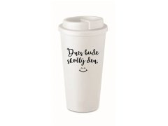 DNES BUDE SKVĚLÝ DEN. - bílý termohrnek 475 ml