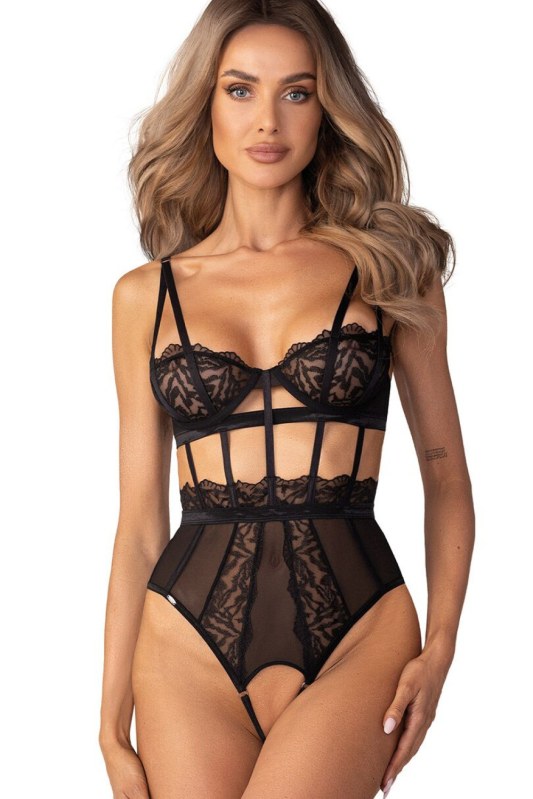 Body s&nbsp;krajkou model 231571 Obsessive - Erotické prádlo body