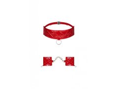 Pikantní sada Hunteria cuffs & choker - Obsessive