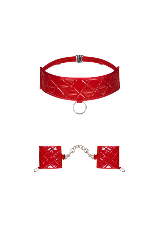 Pikantní sada Hunteria cuffs & choker - Obsessive