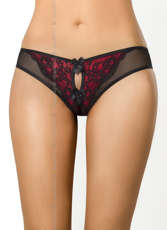 Brazilky Tamarillo Sorbet V-7795 černo-červená - Axami - Erotické prádlo kalhotky