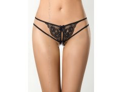 Tanga Peanut tarte V-7848 černá/béžová - Axami