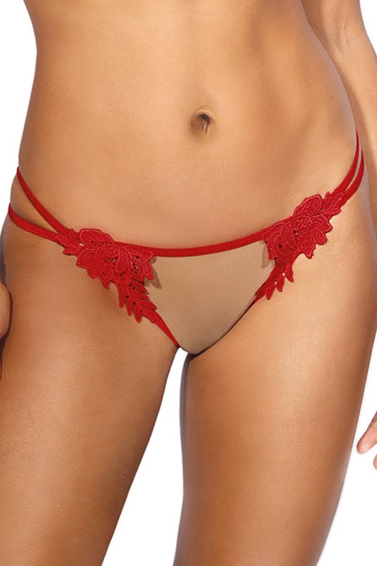 Tanga V-9658 červená - Axami - Erotické prádlo tanga