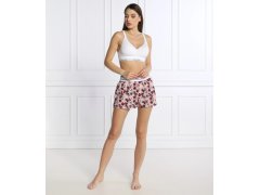 Dámské pyžamové kraťasy QS6080E 1F7 - meruňková/kytičky - Calvin Klein