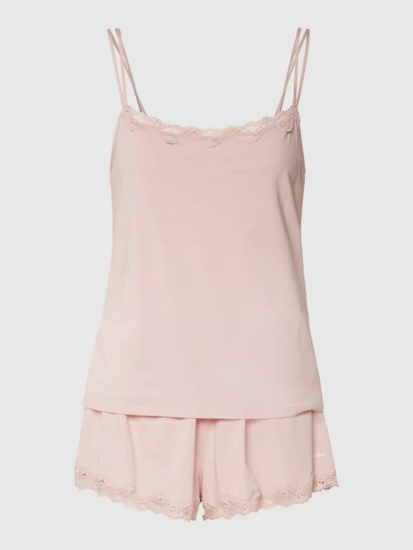Dámské pyžamo - QS6820E TQO - starorůžová - Calvin Klein