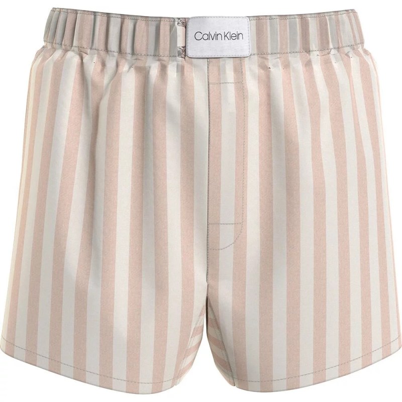 Dámské pyžamové šortky QS6892E FRN proužky - Calvin Klein