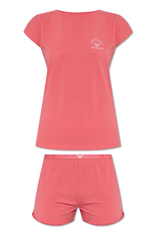 Dámské pyžamo 164794 4R223 05373 korálové - Emporio Armani - Noční prádlo Dámská pyžama