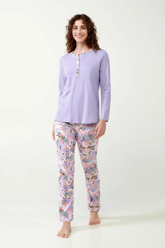 Bavlněné pyžamo Lavender Sweet 21300 - Vamp