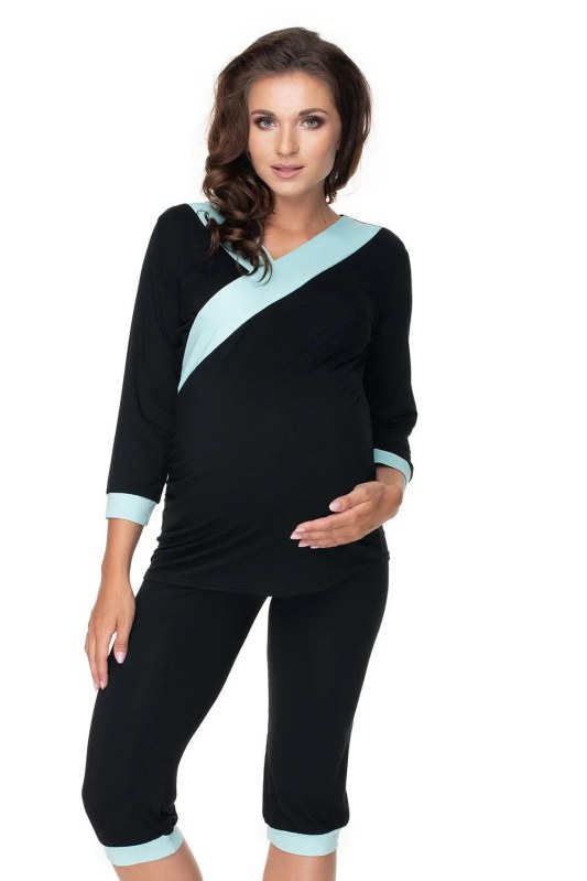 Těhotenská pyžama s žebrovanou strukturou model 141835 PeeKaBoo