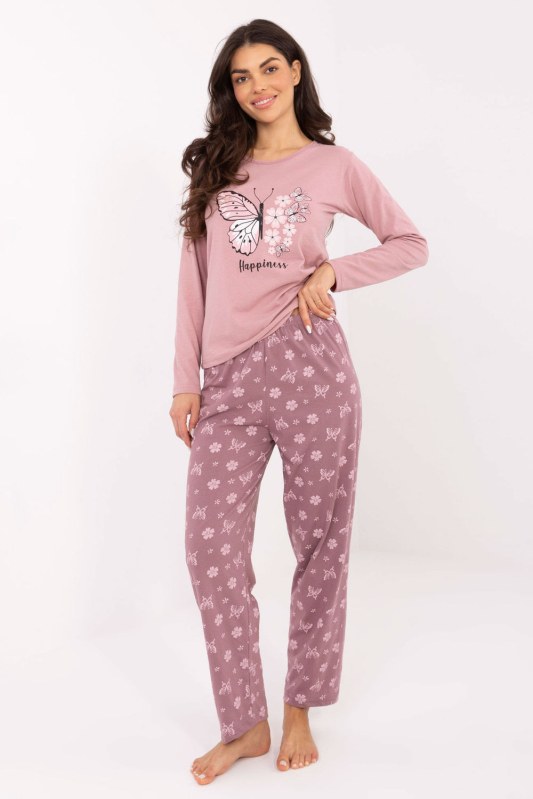 Pyžamo s dlouhým rukávem model 221202 Forever Pink