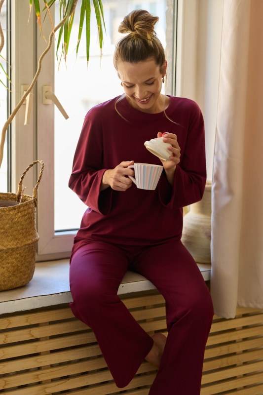 Pyžamo Mefemi Calla PW75 dlouhé rukávy, velikosti S–3XL - Noční prádlo Dámská pyžama