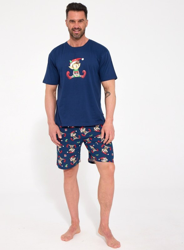 Pyžamo Cornette 326/324 Elf krátké rukávy Vánoce S–2XL