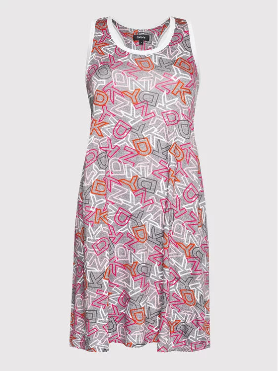 Dámská krátká noční košilka YI2622537 - 040 Šedá - DKNY