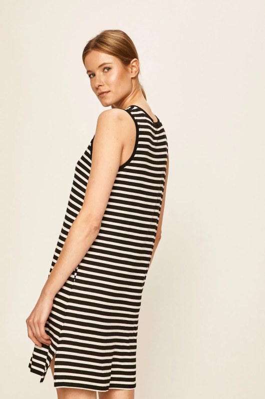 Dámská noční košile YI3322403-055 černobílá - DKNY