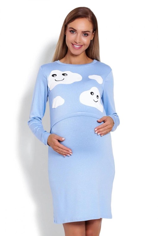 Těhotenská noční košile s dlouhým rukávem model 122962 PeeKaBoo