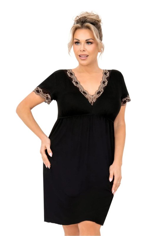 Noční košile plus size model 209531 Donna - Noční prádlo Dámská pyžama noční košile