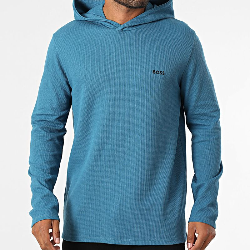 Boss Noční prádlo Waffle Open Blue (50535885-470)