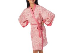 Dámský župan YI2122673 růžový s&nbsp;potiskem - DKNY