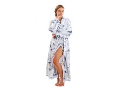 Dámský župan Yuna 2126 0014 Světle šedá jeřábi - Vestis