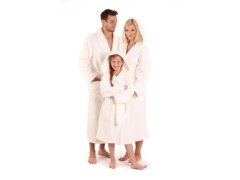 AKCE Unisex župan s&nbsp;kapucí Athena 3116 0100 bílý - Vestis