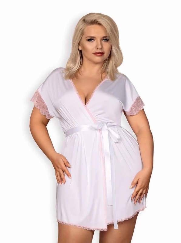 Elegantní župan Girlly peignoir XXL - Obsessive - Noční prádlo Dámské župany