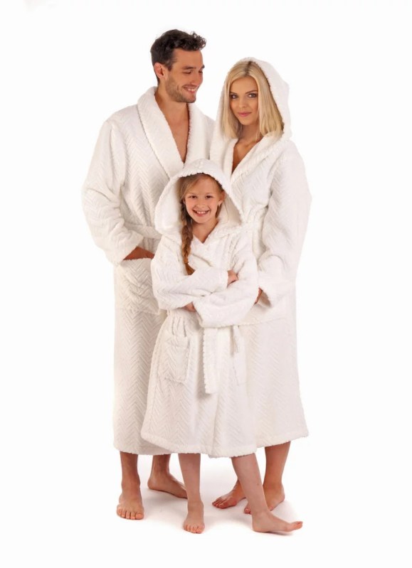 AKCE - Unisex župan se šálovým límcem Athena 2116 0100 Bílá - Vestis