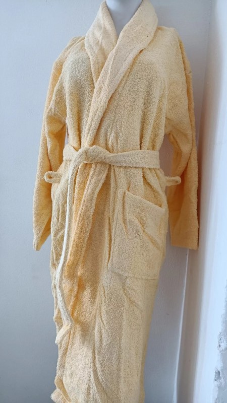AKCE - Unisex froté župan se šálovým límcem sv. žlutý - Veratex - Noční prádlo Dámské župany