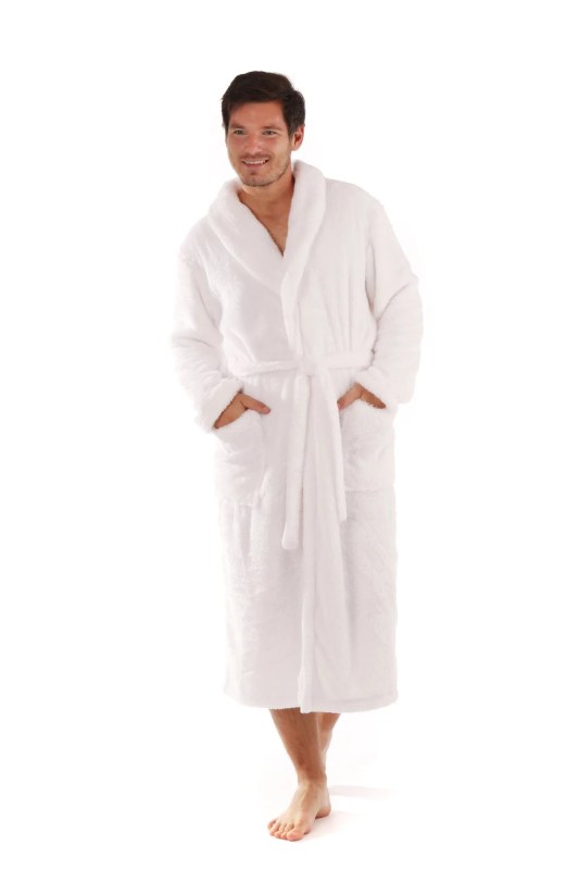 Unisex župan JACK a LILLY extra se šálovým límcem 2120 0100 Bílá - Vestis