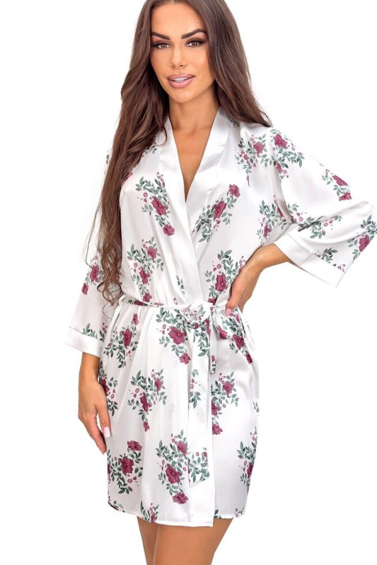 Župan krátký s květinovým vzorem model 228595 Donna