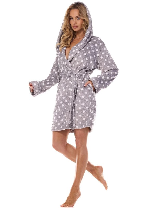 L&L 2405 Dots S-XL dámský župan - Noční prádlo Dámské župany