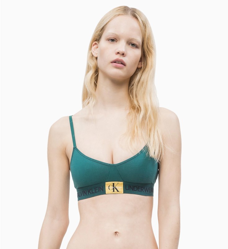 Podprsenka bez kostice QF4919E-ZAY zelená - Calvin Klein - Podprsenky