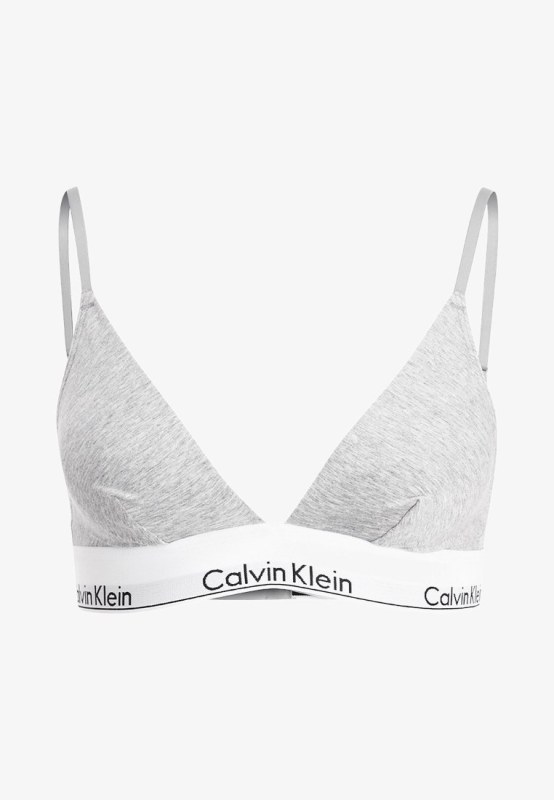 Podprsenka bez kostice QF5650E - 020 - šedá - Calvin Klein